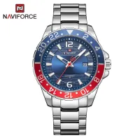 Naviforce NF9192 China men quartz watch stylish Stainless steel band Date display business wristwatch